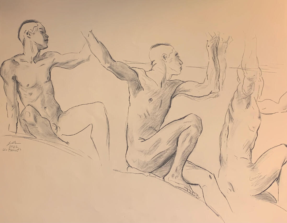 Charcoal John Singer Sargent study, 2022.